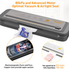 MEGAWISE Vacuum Sealer Machine, 2025 Model with 80kPa Suction Power, One-Touch Operation, Built-in Cutter, Compact Design, Vacuum Bags Included (Grey) (16.14 x 4.02inch)