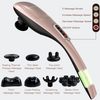 MEGAWISE Cordless Handheld Back Massager w/Rechargeable 3200mAh Battery, 5 Speed and 5 +2 Massage Nodes with Hard, Medium and 2 Soft Silicone Nodes; Massage While Moving Around (Rose Gold)