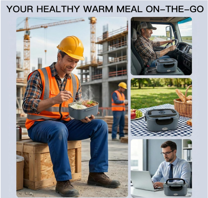 MEGAWISE 1.5L Electric Lunch Box, Suitable for Office and Car Use
