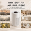MEGAWISE Quiet Desktop Air Purifier, Featuring A Three-Stage Filtration System with H13-Grade HEPA Filter, Covers 700 Sq Ft, Ideal for Homes and Offices, Gray