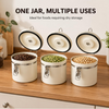 MEGAWISE Coffee Canister, 2.8L Airtight Stainless Steel Coffee Container with CO2 Valve, Date Tracker, Locking Lid, 304 Inner Bowl for Coffee Beans, Grounds, Tea, Sugar, Cream White