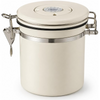 MEGAWISE Coffee Canister, 2.8L Airtight Stainless Steel Coffee Container with CO2 Valve, Date Tracker, Locking Lid, 304 Inner Bowl for Coffee Beans, Grounds, Tea, Sugar, Cream White