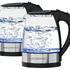 MEGAWISE Electric Kettle 2-Pack, 1.8L Glass, Fast Heating, Auto Shut-Off