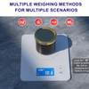 MEGAWISE Coffee Scale with Timer, Digital Pour Over Scale, 0.1g Increments up to 500g, 2kg Capacity, USB-C and AAA Dual Power, Tare, 4 Units, Count-Up and Countdown Timer, Tempered Glass, While