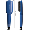 MEGAWISE Hair Straightener Brush, Ionic Ceramic Hair Straightening Brush for Frizzy Thick Hair, Heated Straightening Brush with MCH Fast Heat-Up, Anti-Scald, Auto Shut-Off, Dual Voltage, Gentian Blue