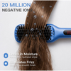 MEGAWISE Hair Straightener Brush, Ionic Ceramic Hair Straightening Brush for Frizzy Thick Hair, Heated Straightening Brush with MCH Fast Heat-Up, Anti-Scald, Auto Shut-Off, Dual Voltage, Gentian Blue