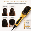 MEGAWISE Hair Straightener Brush, Ceramic Heated Brush for Home Styling