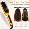 MEGAWISE Hair Straightener Brush, Ceramic Heated Brush for Home Styling
