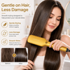 MEGAWISE Hair Straightener Brush, Ceramic Heated Brush for Home Styling