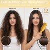 MEGAWISE Hair Straightener Brush, Ceramic Heated Brush for Home Styling
