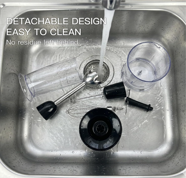 MEGAWISE Immersion Blender, 800W 5-in-1 Hand Blender for Kitchen