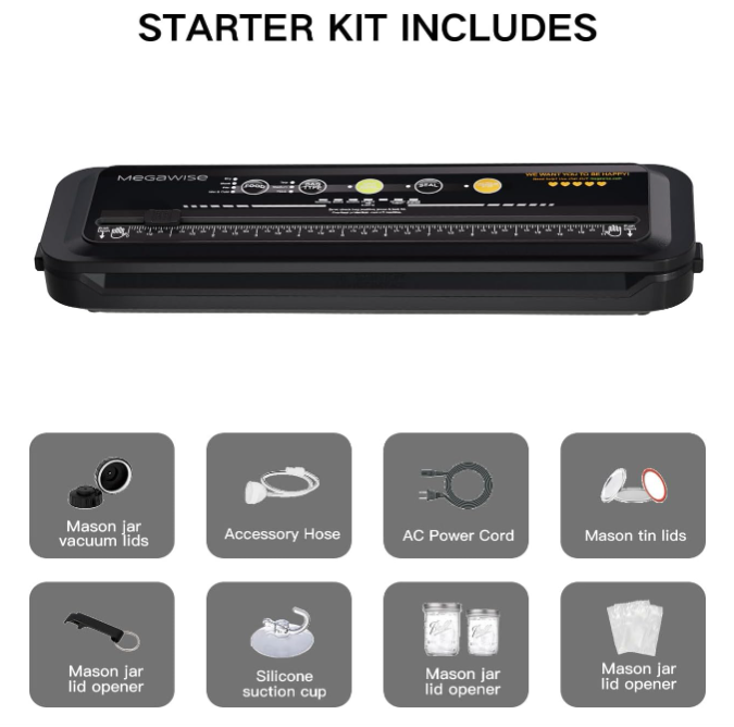 MEGAWISE Plus vacuum sealer, perfect for keeping your kitchen food fresh