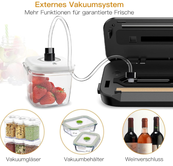 MEGAWISE Vacuum Sealer Machine, 80kPa Food Sealer with Cutter