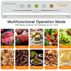 MegaWise Vacuum Sealer Machine, 80kPa Food Sealer with One-Touch Vacuum & Seal, Built-in Cutter and Bags, 4 Food Modes for Food Storage, Meal Prep, Meat, Seafood and Vegetables