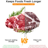 MegaWise Vacuum Sealer Machine, 80kPa Food Sealer with One-Touch Vacuum & Seal, Built-in Cutter and Bags, 4 Food Modes for Food Storage, Meal Prep, Meat, Seafood and Vegetables
