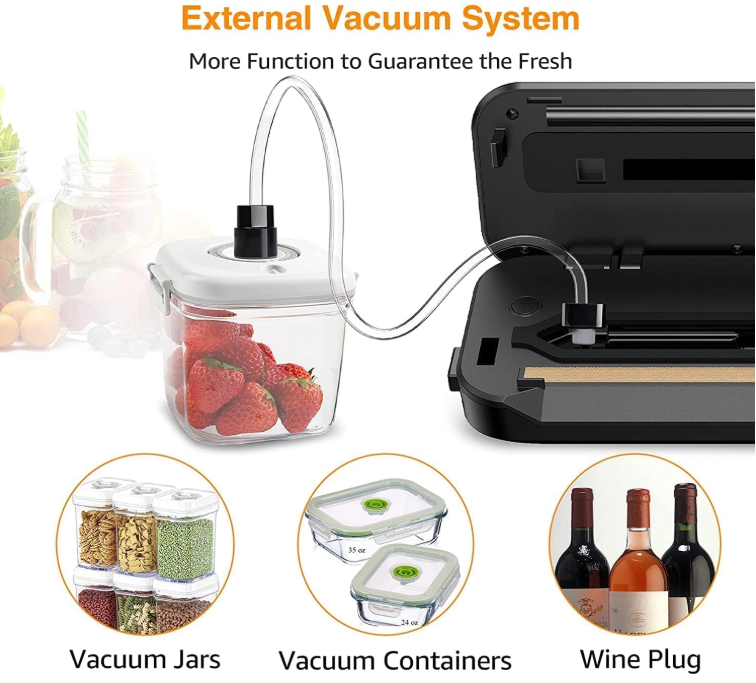 MEGAWISE 80kPa Food Vacuum Sealer with Built-In Cutter