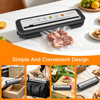 MegaWise Vacuum Sealer Machine, 80kPa Food Sealer with One-Touch Vacuum & Seal, Built-in Cutter and Bags, 4 Food Modes for Food Storage, Meal Prep, Meat, Seafood and Vegetables