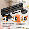 MegaWise Vacuum Sealer Machine, 80kPa Food Sealer with One-Touch Vacuum & Seal, Built-in Cutter and Bags, 4 Food Modes for Food Storage, Meal Prep, Meat, Seafood and Vegetables