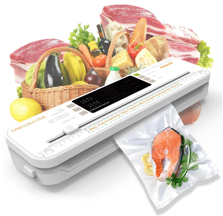 MEGAWISE vacuum sealer for food preservation, dry & moist modes, compact