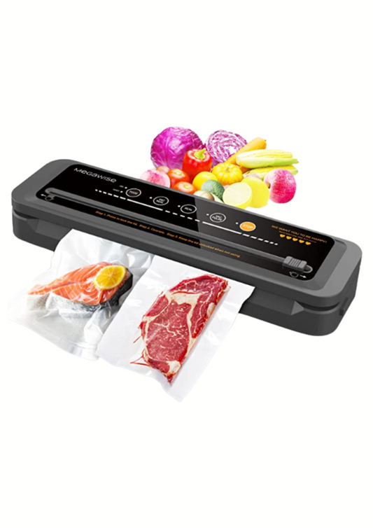 MEGAWISE 80kPa Vacuum Sealer, One-Touch Automatic Food Saver with Dry Moist Fresh Modes