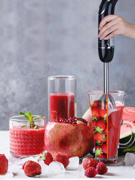 MEGAWISE 3-in-1 Immersion Hand Blender: Powerful 800W, 12-Speed Stick Blender with Sturdy Titanium-Plated Stainless-Steel Blades