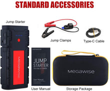 Load image into Gallery viewer, MEGAWISE 2500A Peak 21800mAh Car Battery Jump Starter (up to 8.0L Gas/6.5L Diesel Engines)

