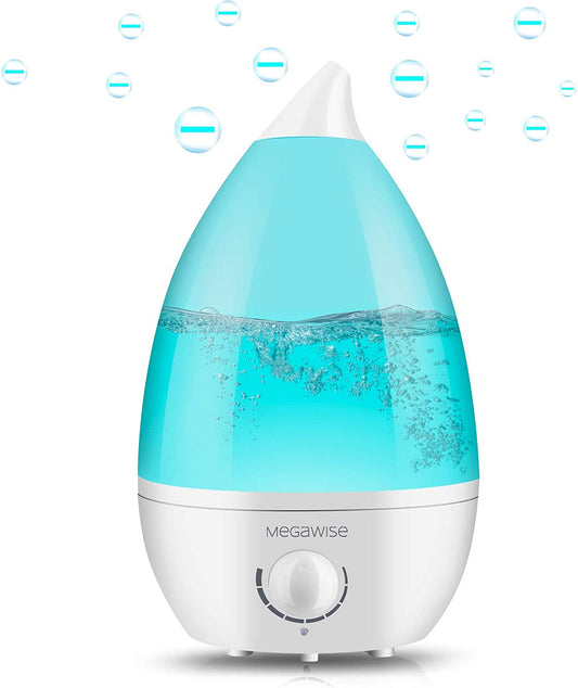 MEGAWISE 1.5L/0.53 Gal Cool Mist Humidifiers, Essential Oil Diffuser with Adjustable Mist Output, 25dB Quiet Ultrasonic
