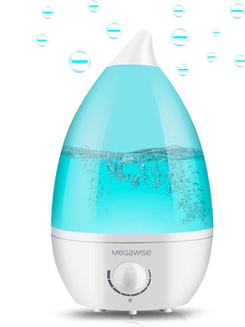 MEGAWISE 1.5L/0.53 Gal Cool Mist Humidifiers, Essential Oil Diffuser with Adjustable Mist Output, 25dB Quiet Ultrasonic