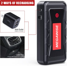 Load image into Gallery viewer, MEGAWISE 2500A Peak 21800mAh Car Battery Jump Starter (up to 8.0L Gas/6.5L Diesel Engines)
