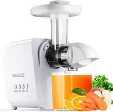 Load image into Gallery viewer, MEGAWISE Slow Masticating Juicer 9 Segment Spiral 2 Speed Modes 50dB Quiet Motor
