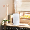 MegaWise Healthy Top-Refill Cool Mist Humidifiers for Bedroom, 24dB Ultrasonic Air Vaporizer with Water Filter for Baby [PP Material], Colorful Night Light,1 Gal Essential Oil Diffuser, Auto Shut Off