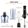 MEGAWISE 3-in-1 Immersion Hand Blender: Powerful 800W, 12-Speed Stick Blender with Sturdy Titanium-Plated Stainless-Steel Blades