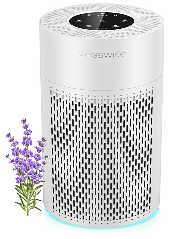 MegaWise Smart Air Purifier for Home Large Room with Smart Air Quality Sensor, Sleep Mode, Quiet Air Cleaner for Pets, Odors, Smoke, Dust, Ozone Free