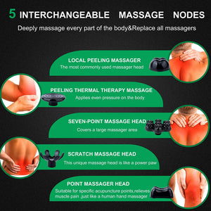 MEGAWISE Handheld Back Massager, Powerful 3600 RPM 5-Speed Motor Knotty  Muscle Relief, Deep Tissue Percussion Massage for Back, Neck, Shoulders,  Waist and Legs